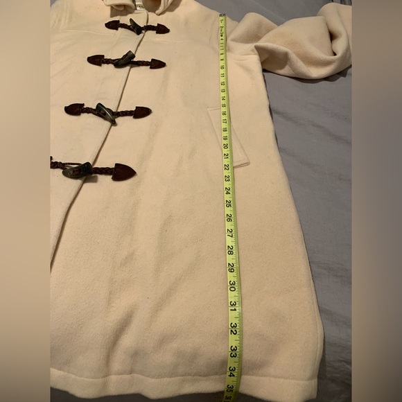 Talbots 100 % wool cream duffle coat size 16 - Picture 9 of 13